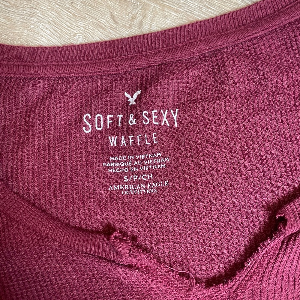 American Eagle soft & sexy waffle tee - Picture 2 of 4